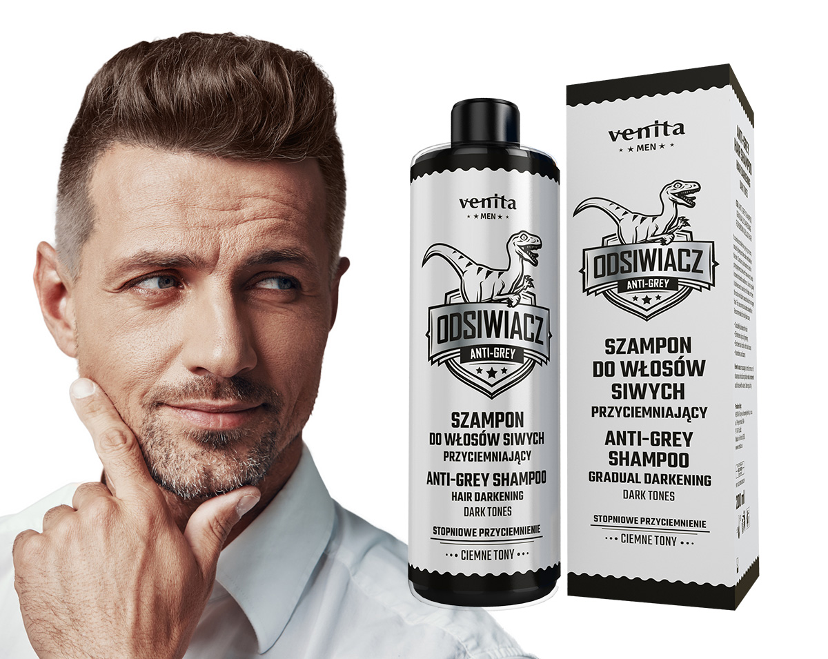 Harmaita tummentava shampoo Venita